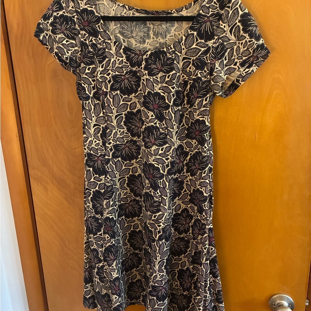 Apsara Black and Cream Floral Mini Dress